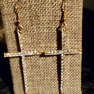 Cross earrings costume jewlrey